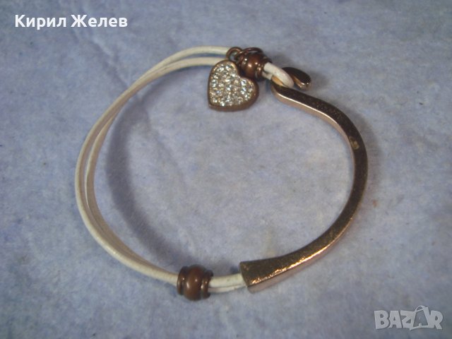 КРАСИВА ПОЗЛАТЕНА ХЕНД МЕЙД МОДНА ЛЯТНА АРТ ГРИВНА с ЦИРКОНИ 21354, снимка 3 - Гривни - 37656691