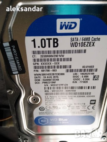 Хард.3.5 WD. 1TB., снимка 1 - Твърди дискове - 40610619