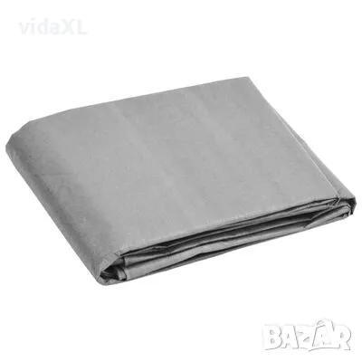 vidaXL Брезент, 180 г/м², 8x10 м, сив, HDPE（SKU:151495）, снимка 4 - Други - 48921632