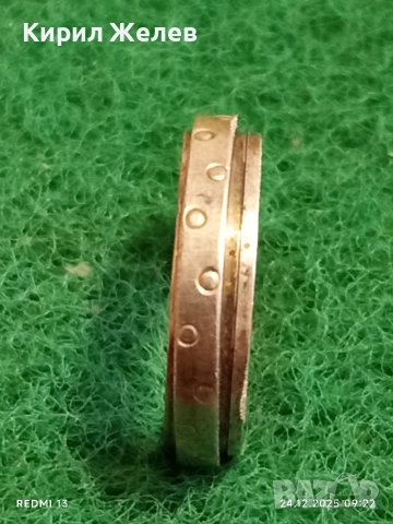 Сребърен въртящ се пръстен с точкови детайли интересен 44906, снимка 4 - Пръстени - 52889636