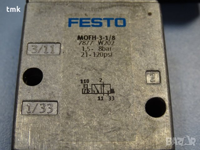 Пневматичен разпределител Festo MF, MCH, MFH , снимка 4 - Резервни части за машини - 32250175