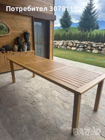 Дървен трапезна маса за 8/10 стола, снимка 3 - Маси - 53018163