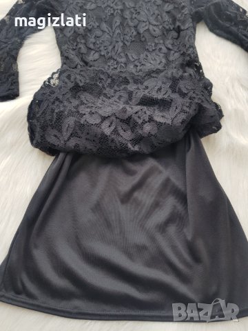 Дамска дантелена рокля размер С, снимка 14 - Рокли - 38612723