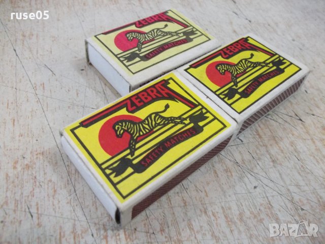 Лот от 3 бр. български кибрита "ZEBRA", снимка 3 - Други ценни предмети - 28126752