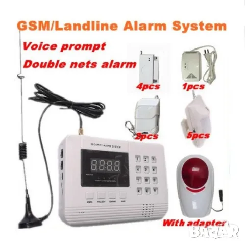 Алармена система с 99 безжични зони PSTN за мобилен и стационарен телефон