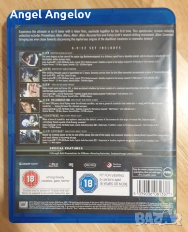 Alien: 6-film Collection - Blu-Ray - Sigourney Weaver (2017) без български субтитри цена 30€, снимка 2 - Blu-Ray филми - 53330720
