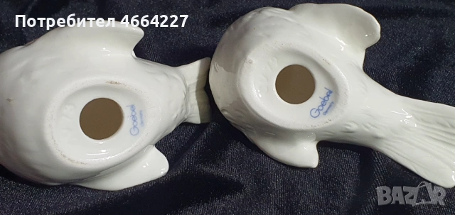 Елегантни бели порцеланови фигурки на птици  Goebel , снимка 5 - Фигурки - 53057777