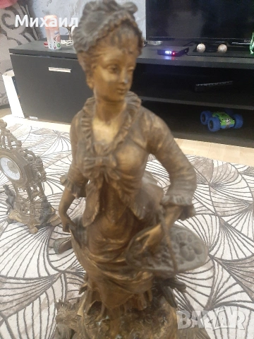 каминен часовник , снимка 2 - Антикварни и старинни предмети - 53220382