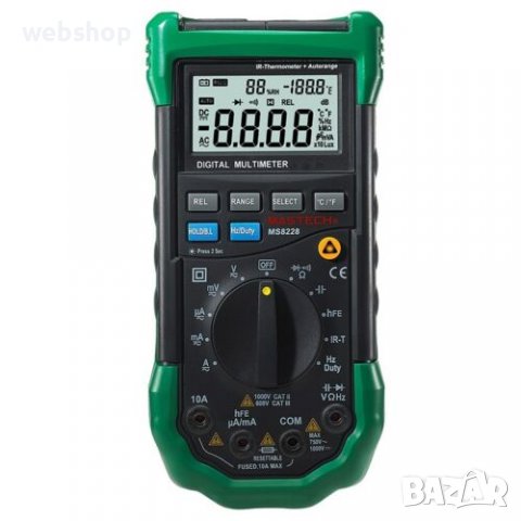 Цифров Мултиметър MASTECH , Мултицет със зумер MS8228 VAC/VDC | AAC/ADC | OHM | F | °C | Hz, снимка 2 - Други инструменти - 38689520