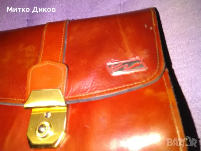 Маркова борсета Classic естествена кожа 200х145х80мм, снимка 3 - Чанти - 48346802