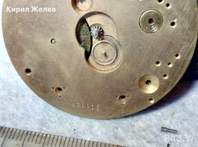 Tho-s RUSSELL & SON LIVERPOOL МЕХАНИЗЪМ от СТАР ВИКТОРИАНСКИ ДЖОБЕН ЧАСОВНИК ЗДРАВ БАЛАНС 75041, снимка 12 - Антикварни и старинни предмети - 48623042