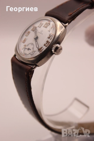 Omega WW1 Trench Watch – Сребърен оригинал от 1916 г. механичен, снимка 9 - Мъжки - 52369554