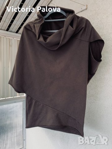 Асиметрична дизайнерска блуза Италия, снимка 5 - Блузи с дълъг ръкав и пуловери - 32311397