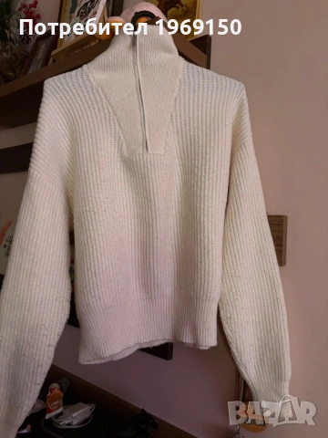 Дамска блузка с цип, снимка 2 - Блузи с дълъг ръкав и пуловери - 53482486