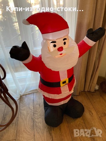 Лед надуваем Дядо Коледа 120см височина, снимка 3 - Надуваеми играчки - 43266417