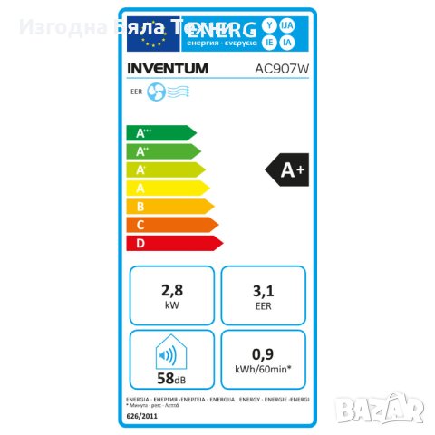 Климатик Инвентум AC907W, снимка 18 - Климатици - 40254415