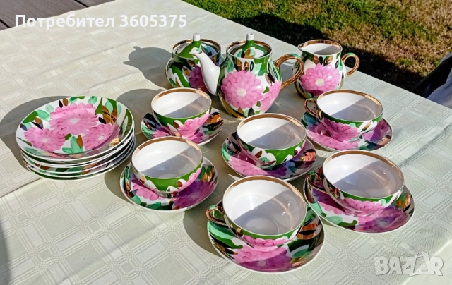 Сервиз за чай,руски порцелан от Дулево
