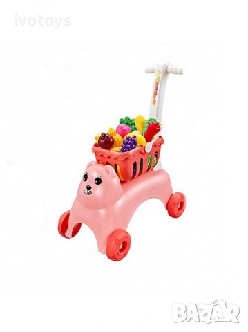 Детска количка за пазаруване с продукти , снимка 2 - Играчки за стая - 39758588