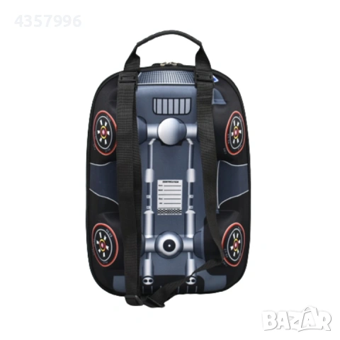 Детска раница 3D обемна и релефна с формата на кола, 21599, снимка 5 - Раници - 53236361