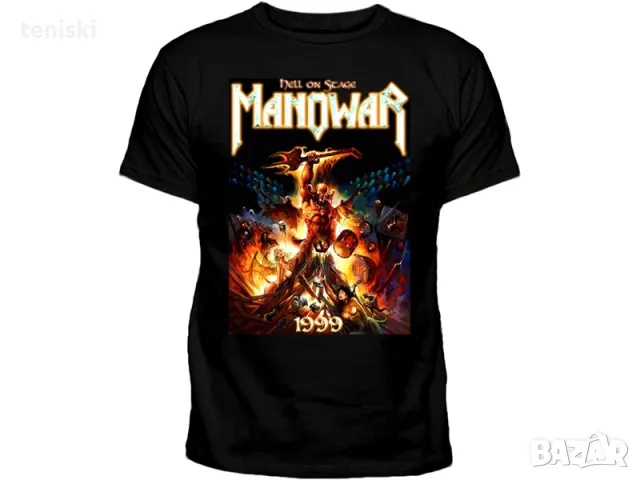 Рок тениска Manowar 7 модела всички размери, снимка 4 - Тениски - 48701666