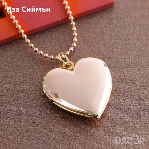 Колиета сърца за влагане на 2 броя снимки, снимка 3 - Колиета, медальони, синджири - 32502458