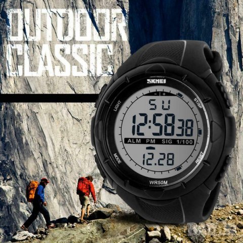 Солиден водоустойчив мъжки спортен часовник SKMEI кварц LED 1025 1258, снимка 2 - Мъжки - 37374676