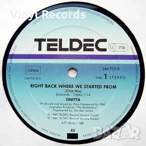Sinitta ‎– Right Back Where We Started From ,Vinyl , 12",, снимка 3 - Грамофонни плочи - 33673908