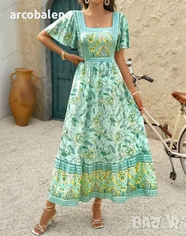 Дамска ежедневна рокля с А-силует, 5цвята , снимка 8 - Рокли - 50568533