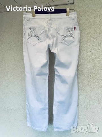 Еластични бели дънки, снимка 6 - Дънки - 37387684