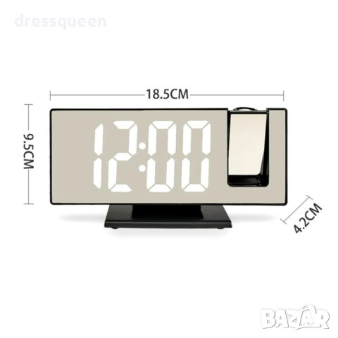 3967 Проектиращ настолен часовник с огледален дисплей, снимка 4 - Други - 44015708