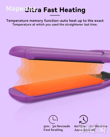 Широка преса за коса до 240°С / Професионална Преса за Коса / Бързо загряване за 30 сек., снимка 3 - Преси за коса - 49854879