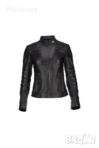 ROCKEDS Черна рокерия. Кожено яке висок клас. Байкърско