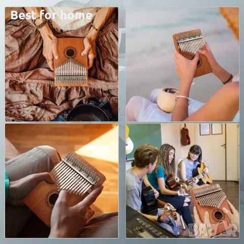 Калимба Ударен музикален инструмент със 17 ноти, дърво KOA,, снимка 5 - Ударни инструменти - 48744013