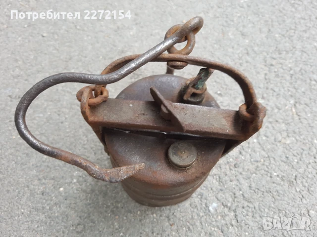 Миньорска карбитена лампа фенер, снимка 2 - Антикварни и старинни предмети - 51184026