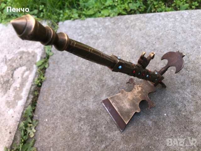 старинен османски /турски, арабски, персийски/ церемониален бронзов чук за захар, снимка 5 - Антикварни и старинни предмети - 51470266