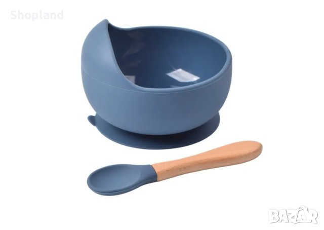 Бебешки силиконов комплект за хранене, снимка 3 - Прибори, съдове, шишета и биберони - 43950108