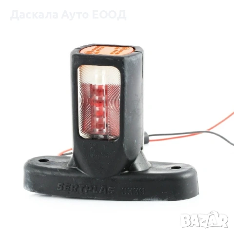 	1 бр. ЛЕД LED КЪСИ рогчета, габарити, жълто/бяло/червено 12-24V