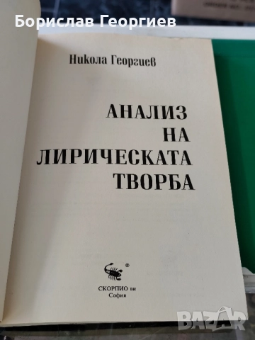 Анализ на лирическата творба Никола Георгиев , снимка 3 - Художествена литература - 51688310