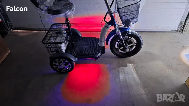 Електрическа триколка Falcon Traffic 950W с равна платформа и крачна спирачка, снимка 14 - Мотоциклети и мототехника - 35781881