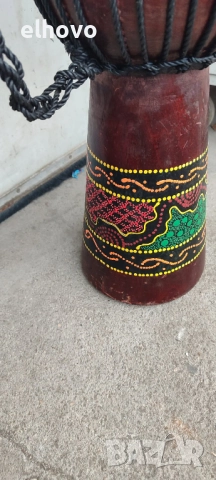 Голяма тарамбука, джембе, снимка 5 - Антикварни и старинни предмети - 52559302