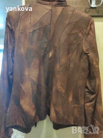 Естествена кожа дамско яке тип сако , снимка 7 - Якета - 39907117