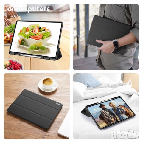 DUX DUCIS Калъф за Samsung Galaxy Tab S11 Ultra| Протектор | PU +TPU Stand, Auto Wake/Sleep |Цвят: Ч, снимка 7 - Калъфи, кейсове - 52086111