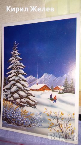 ЛОТ 4 СТАРИ КРАСИВИ ЗИМНИ ПРАЗНИЧНИ ПОЩЕНСКИ КАРТИЧКИ 33445, снимка 5 - Филателия - 38777742