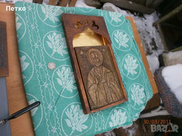 Стара  икона  Подпис, снимка 9 - Антикварни и старинни предмети - 49236617