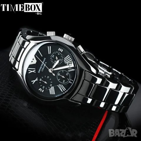 Emporio Armani AR1401 Ceramica Chronograph. Нов дамски часовник, снимка 4 - Дамски - 38773260