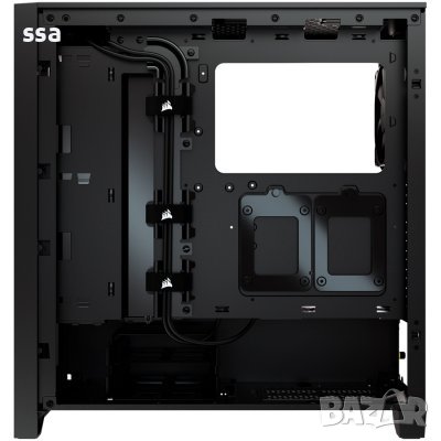 Corsair 4000D Airflow Tempered Glass Mid-Tower, Black, кутия за компютър, PC CASE, снимка 4 - Други - 43146881