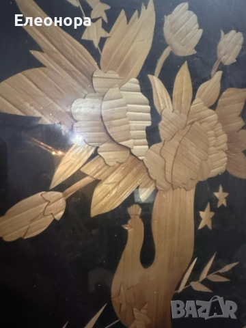 картина направена от дървени елементи, снимка 2 - Картини - 53306839