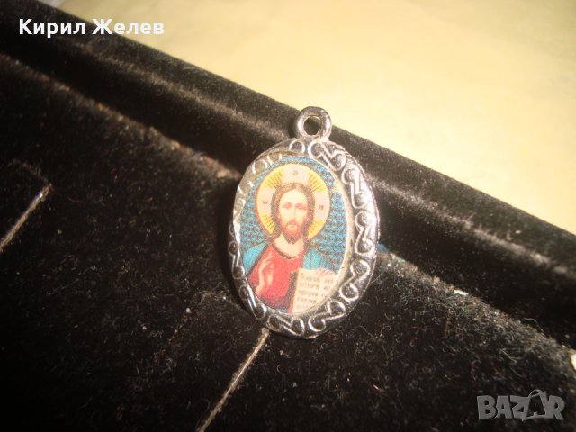 СТАРА ПРАВОСЛАВНА ДВУСТРАННА ИКОНКА МЕДАЛЬОН 21664, снимка 3 - Колиета, медальони, синджири - 32525071