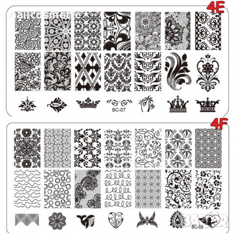 Метални платформи за печати за маникюр, снимка 3 - Продукти за маникюр - 23677661