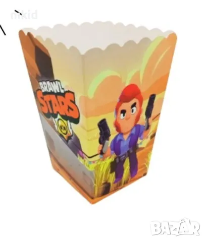 Брау Броу Старс Brawl Stars Бролстарс Парти кутия за дребни лакомства пуканки и др, снимка 4 - Чинии - 29430609